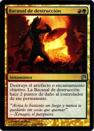 Bacanal de destruccion Destructive Revelry Foil Theros Spanish Singles Bacanal de destruccion Destructive Revelry Foil Theros Spanish Singles