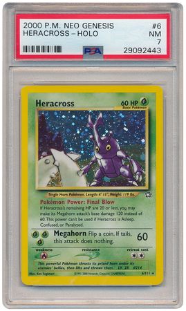 Heracross 6 111 PSA NM 7 Holo Unlimited Neo Genesis 2443 Neo Genesis Unlimited Singles Heracross 6 111 PSA NM 7 Holo Unlimited Neo Genesis 2443 Neo Genesis Unlimited Singles