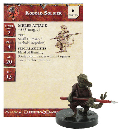 D&D Dungeons & Dragons Angelfire Kobold Soldier with card 44/60