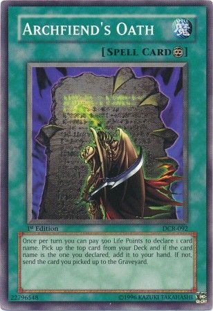 Archfiend s Oath DCR 092 Common 1st Edition Archfiend s Oath DCR 092 Common 1st Edition