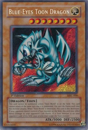 Blue-Eyes Toon Dragon - MRL-000 - Secret Rare 1st Edition