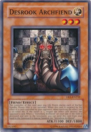 Desrook Archfiend DR1 EN232 Common Dark Revelation 1 DR1 Desrook Archfiend DR1 EN232 Common Dark Revelation 1 DR1