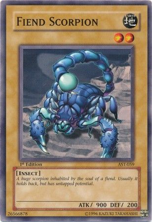 Fiend Scorpion AST 059 Common 1st Edition Fiend Scorpion AST 059 Common 1st Edition