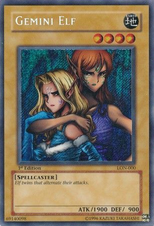 Gemini Elf - LON-000 - Secret Rare 1st Edition