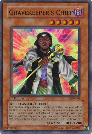 Gravekeeper s Chief PGD 065 Super Rare 1st Edition Pharaonic Guardian PGD 1st Edition Singles Gravekeeper s Chief PGD 065 Super Rare 1st Edition Pharaonic Guardian PGD 1st Edition Singles
