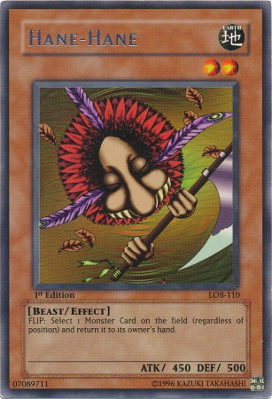 Hane Hane LOB 110 Rare 1st Edition Legend of Blue Eyes White Dragon 1st Edition Singles Hane Hane LOB 110 Rare 1st Edition Legend of Blue Eyes White Dragon 1st Edition Singles