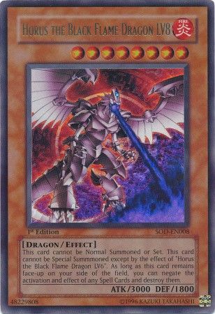 Mavin  Horus The Black Flame Dragon Lv4 Sod-en006 Rare Misprint Hot