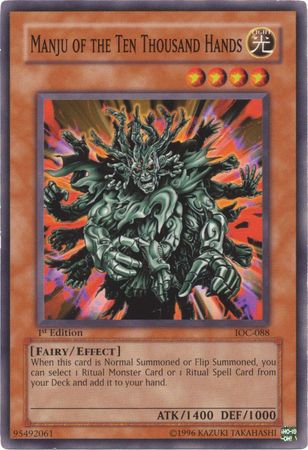 Unlimited Edition Mo Common IOC-088 YuGiOh Manju of the Ten Thousand Hands