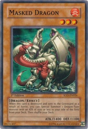 Masked Dragon SOD EN026 Common 1st Edition Masked Dragon SOD EN026 Common 1st Edition