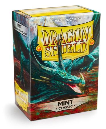 Dragon Shield Classic Mint 100ct Standard Sized Sleeves AT 10025 Sleeves Dragon Shield Classic Mint 100ct Standard Sized Sleeves AT 10025 Sleeves