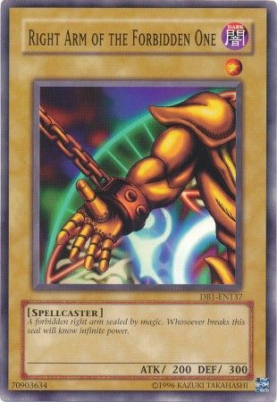 Right Arm of the Forbidden One DB1 EN137 Common Right Arm of the Forbidden One DB1 EN137 Common