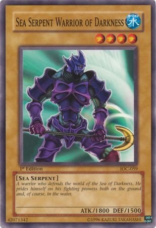 Sea Serpent Warrior of Darkness IOC 059 Common 1st Edition Invasion of Chaos IOC 1st Edition Singles Sea Serpent Warrior of Darkness IOC 059 Common 1st Edition Invasion of Chaos IOC 1st Edition Singles