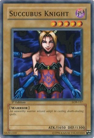 Yugioh Succubus Knight 1st Edition LOB-117 Never Played