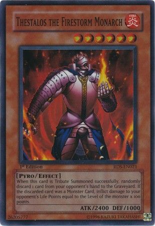 Thestalos the Firestorm Monarch RDS EN021 Super Rare 1st Edition Rise of Destiny RDS 1st Edition Singles Thestalos the Firestorm Monarch RDS EN021 Super Rare 1st Edition Rise of Destiny RDS 1st Edition Singles