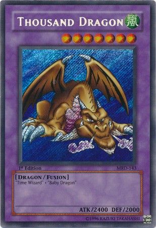 Thousand Dragon MRD 143 Secret Rare 1st Edition Metal Raiders MRD Singles Thousand Dragon MRD 143 Secret Rare 1st Edition Metal Raiders MRD Singles