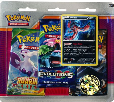 Yveltal 3-Pack Blister w/ Collectible Coin (Pokemon) | TrollAndToad
