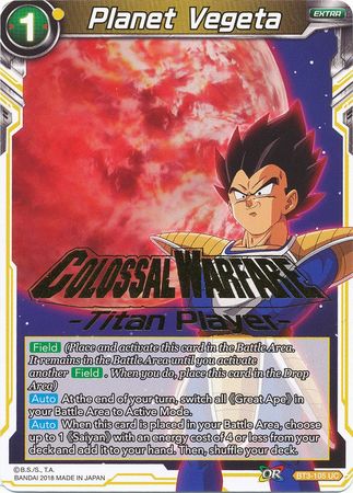 Planet Vegeta BT3 105 Hot Stamped Titan Player Promo Dragon Ball Super Hot Stamped Player Rewards Promos Planet Vegeta BT3 105 Hot Stamped Titan Player Promo Dragon Ball Super Hot Stamped Player Rewards Promos
