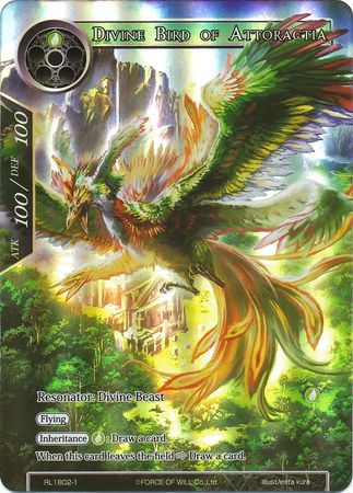 Divine Bird of Attoractia RL1802 1 Full Art Foil Promo Divine Bird of Attoractia RL1802 1 Full Art Foil Promo