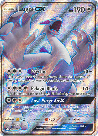 Pokemon Lugia GX - 227/214 - Rare Rainbow Card - SM8 Lost Thunder