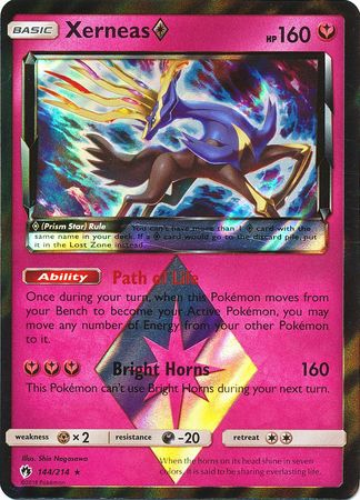 Xerneas Prism ® Thunder Lost 44/214 ® Rare Holo Foil ® Pokemon ® Italian 