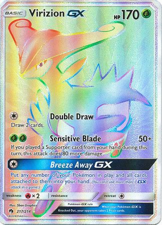 Virizion GX 217 214 Hyper Rare Sun Moon Lost Thunder Singles Virizion GX 217 214 Hyper Rare Sun Moon Lost Thunder Singles