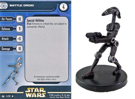 Battle Droid 06 Universe Star Wars Miniatures Uncommon Battle Droid 06 Universe Star Wars Miniatures Uncommon