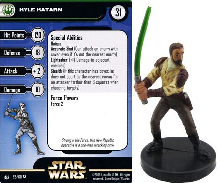 Kyle Katarn 52 Universe Star Wars Miniatures Very Rare Kyle Katarn 52 Universe Star Wars Miniatures Very Rare