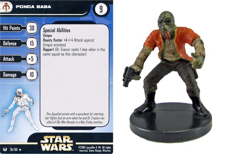 Ponda Baba 24 Universe Star Wars Miniatures Rare Ponda Baba 24 Universe Star Wars Miniatures Rare