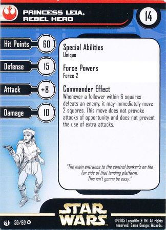 Princess Leia Rebel Hero 50 Universe Star Wars Miniatures Very Rare Princess Leia Rebel Hero 50 Universe Star Wars Miniatures Very Rare