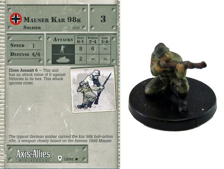 28 Mauser Kar 98k Base Set 1 Axis Allies Miniatures Common Axis Allies Base Set 28 Mauser Kar 98k Base Set 1 Axis Allies Miniatures Common Axis Allies Base Set