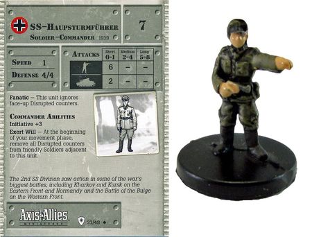 Axis & Allies Miniatures Base Set I 2x RED DEVIL CAPTAIN #25 US Soldier 