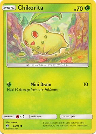 Chikorita 6 214 Common Sun Moon Lost Thunder Singles Chikorita 6 214 Common Sun Moon Lost Thunder Singles