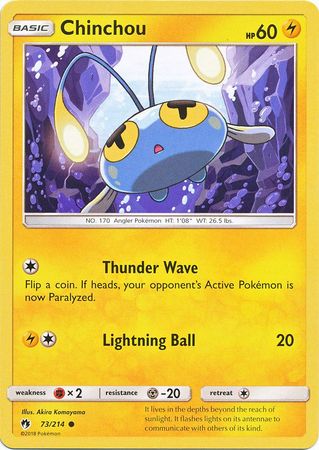 Chinchou 73 214 Common Sun Moon Lost Thunder Singles Chinchou 73 214 Common Sun Moon Lost Thunder Singles