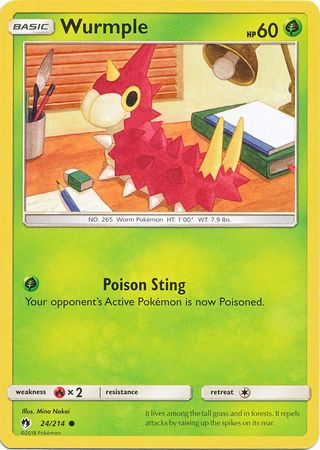 Wurmple 24 214 Common Sun Moon Lost Thunder Singles Wurmple 24 214 Common Sun Moon Lost Thunder Singles