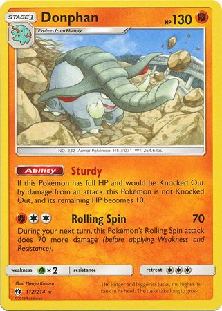 Donphan 112 214 Rare Sun Moon Lost Thunder Singles Donphan 112 214 Rare Sun Moon Lost Thunder Singles