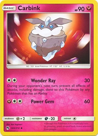 Pokémon Tcg 2x Carbink #143/214 Lost Thunder Set Uncommon Fairy Type Mint Engl 