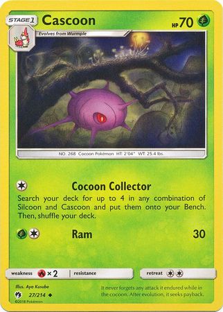 Cascoon 27 214 Uncommon Sun Moon Lost Thunder Singles Cascoon 27 214 Uncommon Sun Moon Lost Thunder Singles
