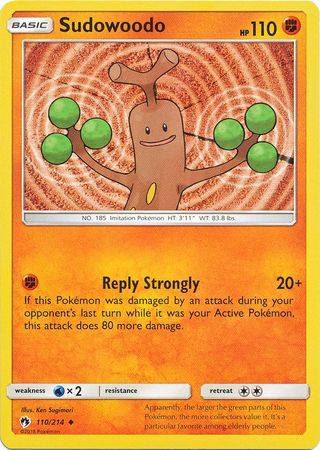 Sudowoodo 110 214 Uncommon Lost Thunder Singles Sudowoodo 110 214 Uncommon Lost Thunder Singles