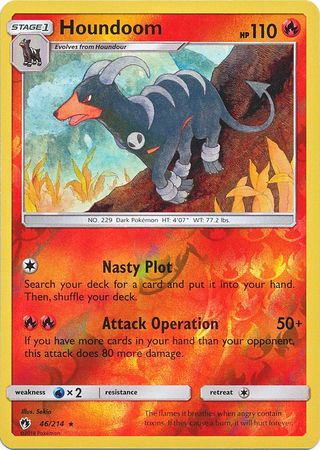 Houndoom 46 214 Rare Reverse Holo Houndoom 46 214 Rare Reverse Holo