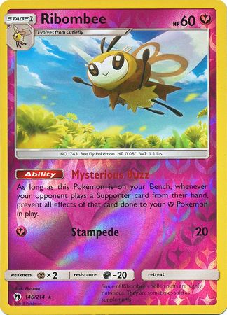 Ribombee 146 214 Rare Reverse Holo Ribombee 146 214 Rare Reverse Holo