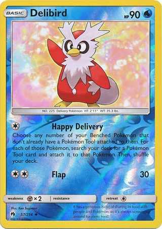 Delibird 57 214 Uncommon Reverse Holo Delibird 57 214 Uncommon Reverse Holo