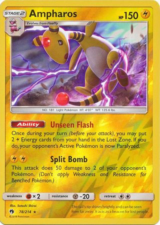 Ampharos 78 214 Holo Rare Reverse Holo Sun Moon Lost Thunder Reverse Holo Singles Ampharos 78 214 Holo Rare Reverse Holo Sun Moon Lost Thunder Reverse Holo Singles