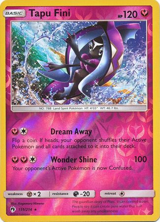 Tapu Fini 151 214 Holo Rare Reverse Holo Sun Moon Lost Thunder Reverse Holo Singles Tapu Fini 151 214 Holo Rare Reverse Holo Sun Moon Lost Thunder Reverse Holo Singles
