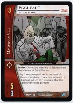 Egghead Elihas Starr MAV 126 Common Vs System Marvel Avengers Egghead Elihas Starr MAV 126 Common Vs System Marvel Avengers
