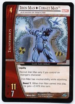 Iron Man Cobalt Man Avenger in Disguise MAV 097 Common Vs System Marvel Avengers Iron Man Cobalt Man Avenger in Disguise MAV 097 Common Vs System Marvel Avengers