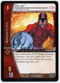 Klaw Ulysses Klaw MAV 134 Rare Vs System Marvel Avengers Klaw Ulysses Klaw MAV 134 Rare Vs System Marvel Avengers