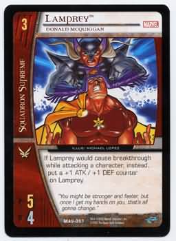 Lamprey Donald McQuiggan MAV 057 Common Vs System Marvel Avengers Lamprey Donald McQuiggan MAV 057 Common Vs System Marvel Avengers