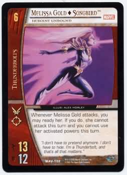 Melissa Gold Songbird Heroine Unbound MAV 102 Common Vs System Marvel Avengers Melissa Gold Songbird Heroine Unbound MAV 102 Common Vs System Marvel Avengers