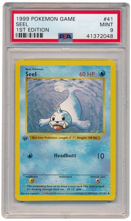 Seel 41 102 PSA Mint 9 Uncommon 1st Edition Base Set 2048 Base Set 1st Edition Singles Seel 41 102 PSA Mint 9 Uncommon 1st Edition Base Set 2048 Base Set 1st Edition Singles
