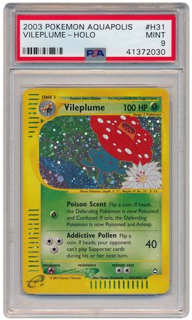 Vileplume H31 H32 PSA Mint 9 Holo Rare Aquapolis 2030 Aquapolis Singles Vileplume H31 H32 PSA Mint 9 Holo Rare Aquapolis 2030 Aquapolis Singles